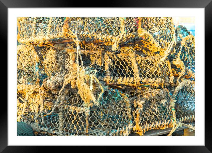 Fishing baskets Framed Mounted Print by Clive Wells