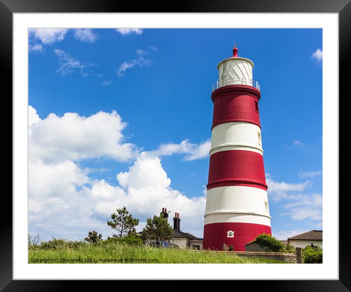 Happisburgh Lighthouse   Framed Mounted Print by Clive Wells