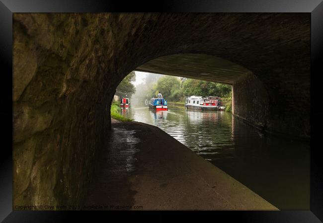 Under the bridge Framed Print by Clive Wells