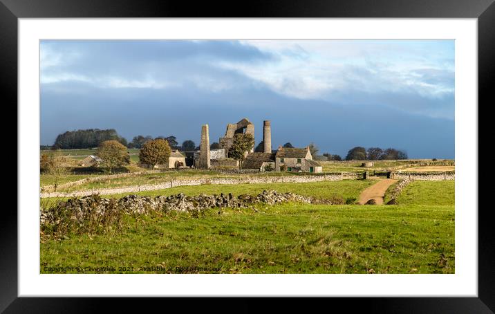 Magpie Mine in the Peak District Framed Mounted Print by Clive Wells
