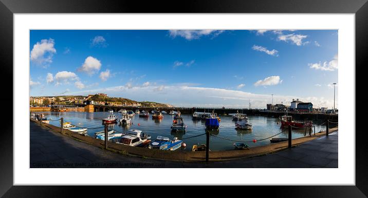 Folkestones inner harbour seen in pano Framed Mounted Print by Clive Wells