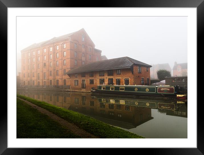 Mist over the old warehouse Framed Mounted Print by Clive Wells