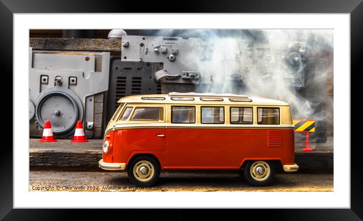 VW Transporter Framed Mounted Print by Clive Wells