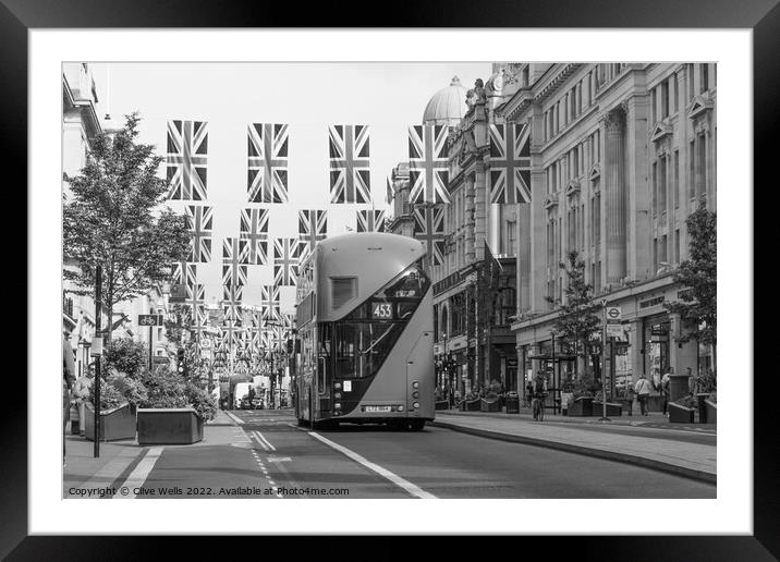 Regent Street in monochrome  Framed Mounted Print by Clive Wells