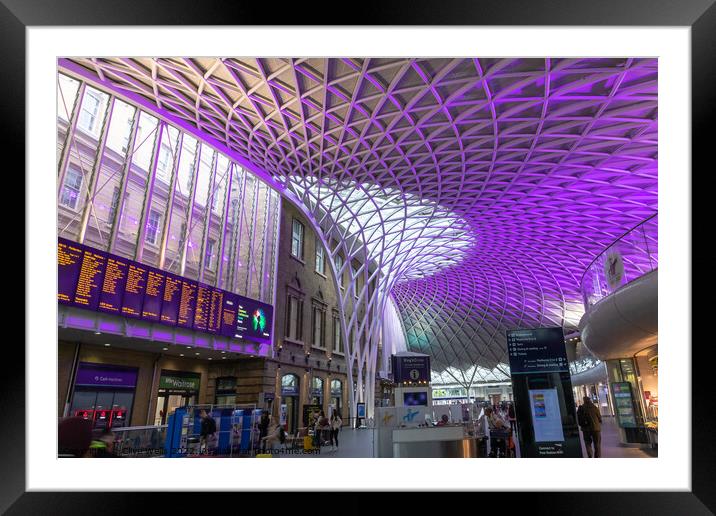 The new concourse at Kings Cross Station. Framed Mounted Print by Clive Wells