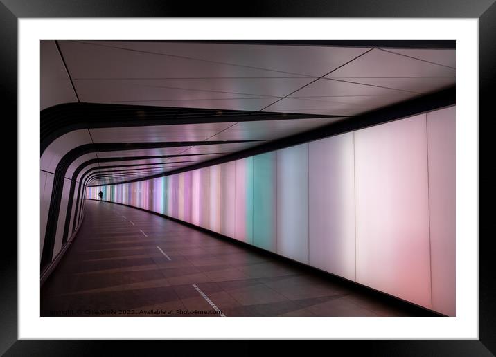 The lightwall at Kings Cross  Framed Mounted Print by Clive Wells