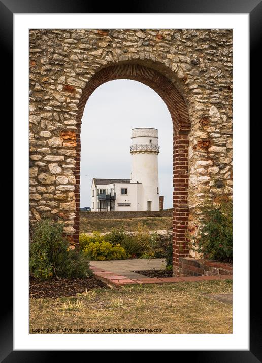 Framed lighthouse. Framed Mounted Print by Clive Wells