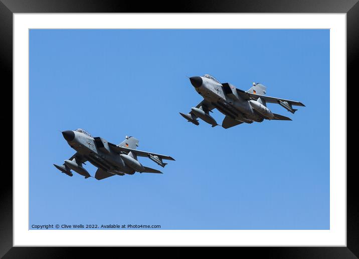 A pair of German Tornados Framed Mounted Print by Clive Wells