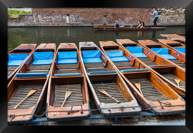 Row of punts Framed Print by Clive Wells