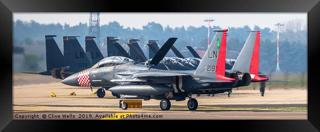 Mcdonald Douglas F-15E Strike Eagle Framed Print by Clive Wells