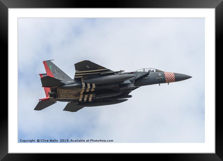 Heritage flight F-15E Framed Mounted Print by Clive Wells