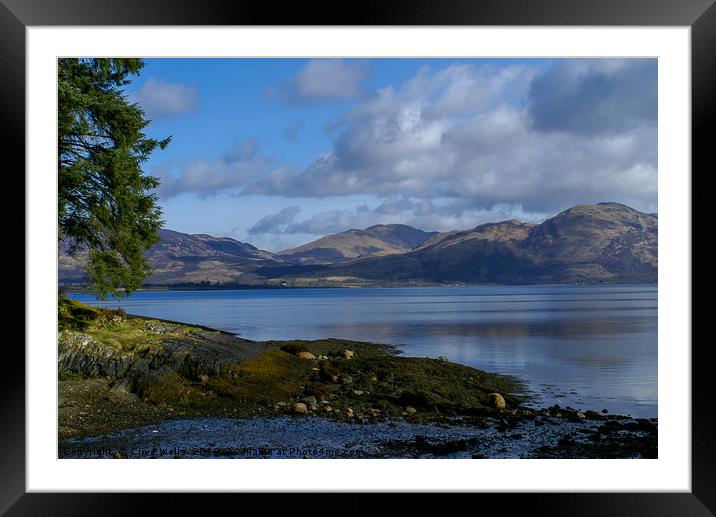 Scottish Loch Framed Mounted Print by Clive Wells