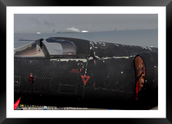 A well weathered cockpit on U2 Dragon Lady at RIAT Framed Mounted Print by Clive Wells