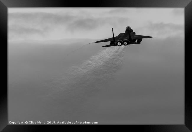 Jelly air on takeoff Framed Print by Clive Wells