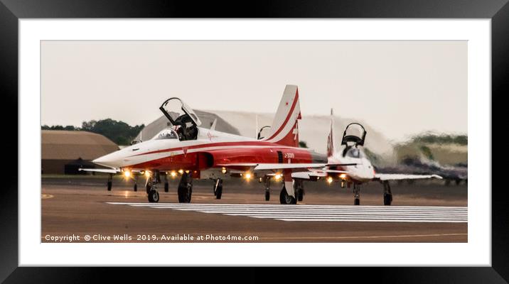 Northrop F-5E Tiger II Framed Mounted Print by Clive Wells