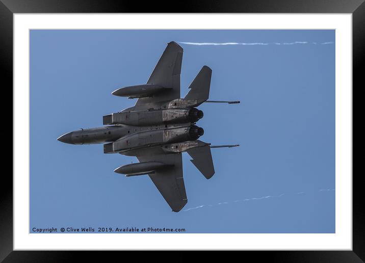 Mcdonald Douglas F-15E Strike Eagle Framed Mounted Print by Clive Wells