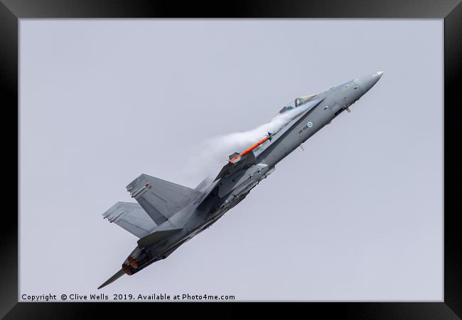 McDonnell Douglas F/A-18 Hornet at RAF Fairford Framed Print by Clive Wells