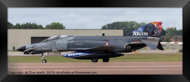 Turkish F-4E Phantom at RAF Fairford Framed Print by Clive Wells