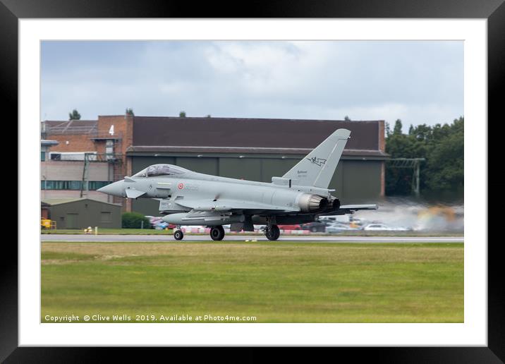 Itailian Eurofigher Typhoon (EF2000) at Waddington Framed Mounted Print by Clive Wells