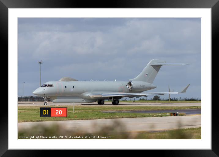 Sentinal R.1 mission ready at RAF Waddington Framed Mounted Print by Clive Wells