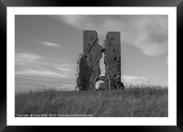 Old ruins of St. James Church in West Norfolk  Framed Mounted Print by Clive Wells