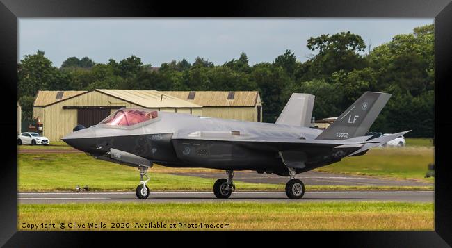 F-35A Lightning II at RAF Fairford Framed Print by Clive Wells
