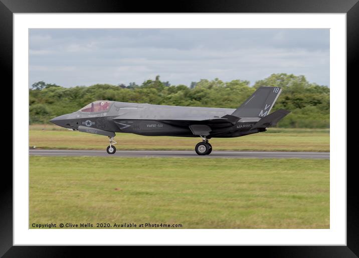 Lockheed Martin F-35A Lightning II at RAF Fairford Framed Mounted Print by Clive Wells