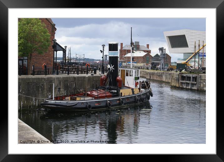 Old and the New on the waterfront at Liverpool Framed Mounted Print by Clive Wells