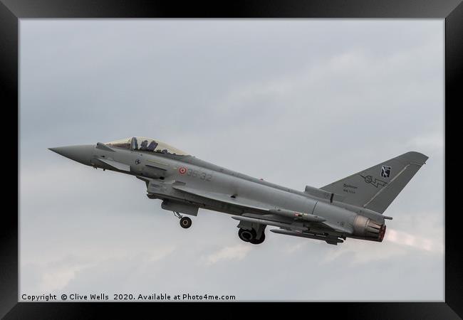 Eurofighter Typhoon seen at RAF Fairford RIAT Glou Framed Print by Clive Wells
