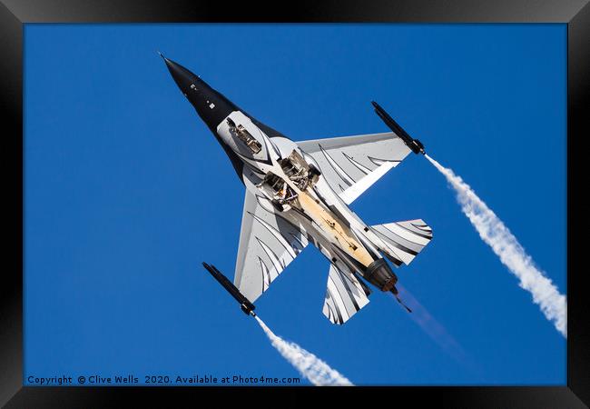 F-16AM from the Belgian Air Force at RAF Fairford Framed Print by Clive Wells