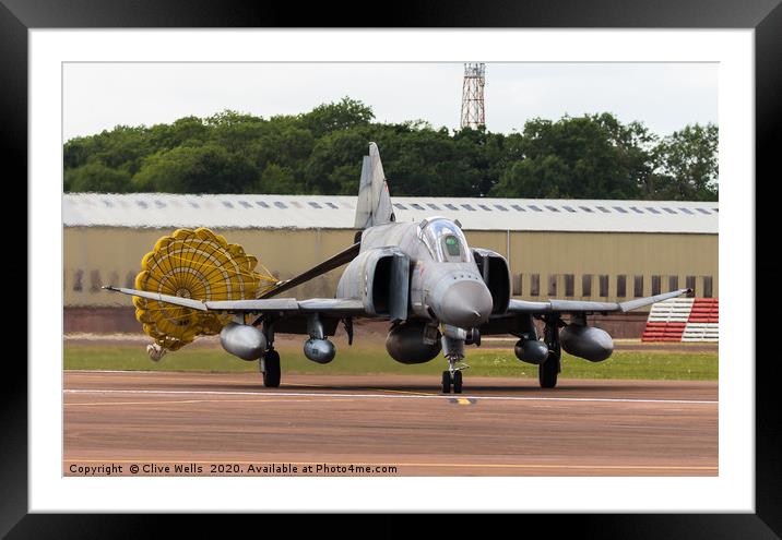 F-4E Phantom at RAF Fairford, Gloustershire Framed Mounted Print by Clive Wells