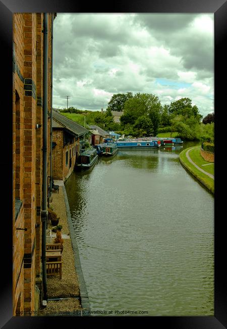 View from the bridge in Blisworth, Northamptonshir Framed Print by Clive Wells