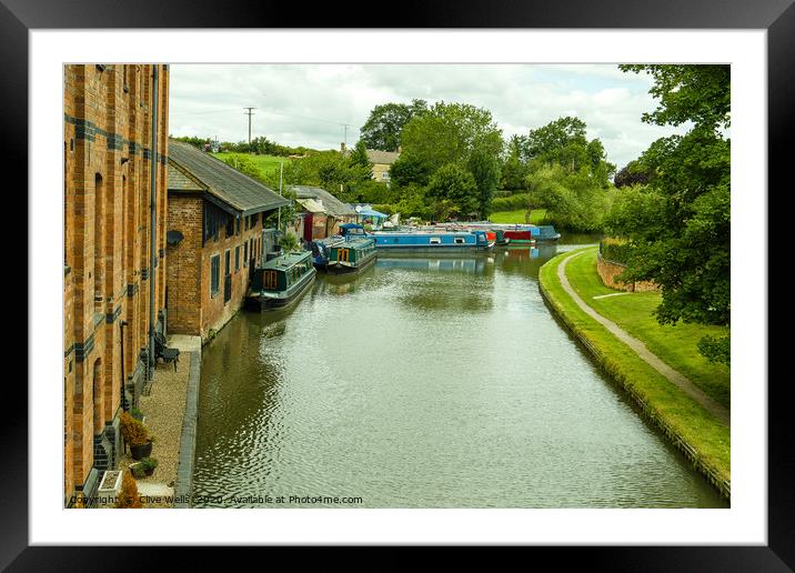 Bridge view at Blisworth in Northamptonshire Framed Mounted Print by Clive Wells