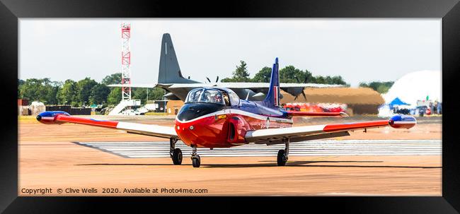 BAC Jet Provest on taxi at RAF Fairford Framed Print by Clive Wells