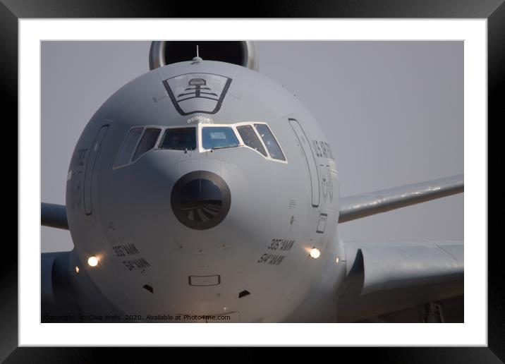 McDonnell Douglas KC-10 Extender at RAF Mildenhall Framed Mounted Print by Clive Wells