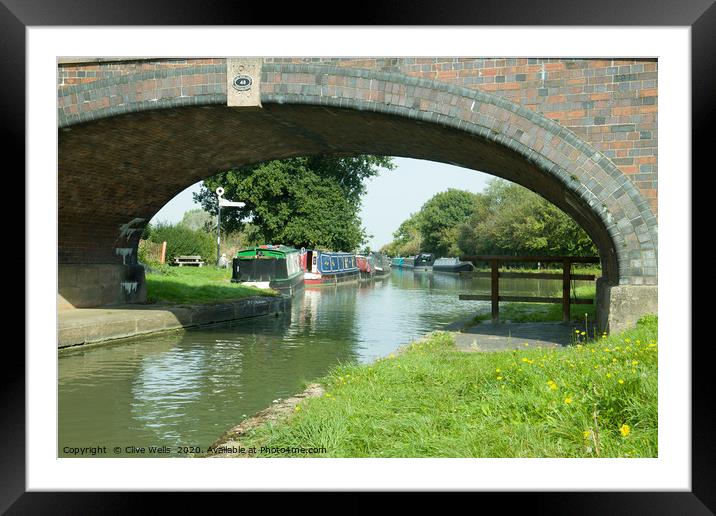 Bridge 48 on the Grand Union Canal. Framed Mounted Print by Clive Wells