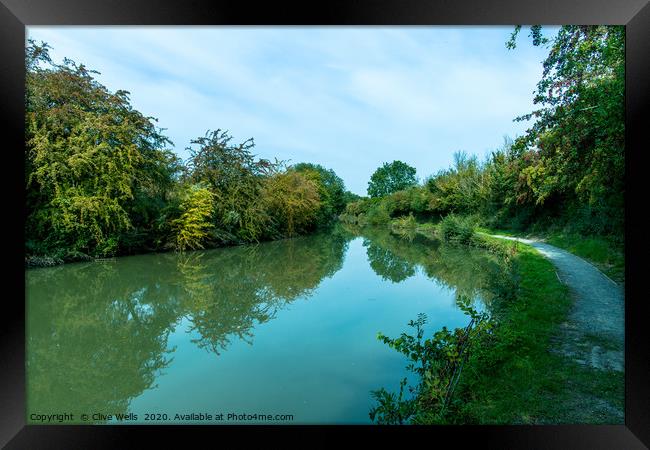 View from the towpath Framed Print by Clive Wells