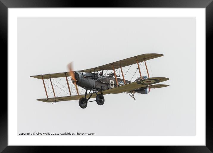 Bristol F.2 fighter Framed Mounted Print by Clive Wells