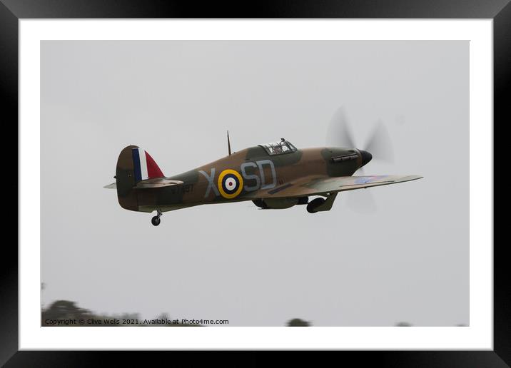 Hawker Hurricane Mk.1  Framed Mounted Print by Clive Wells