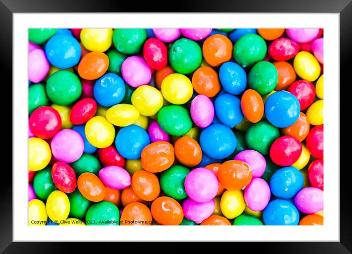 Colourful sweets Framed Mounted Print by Clive Wells