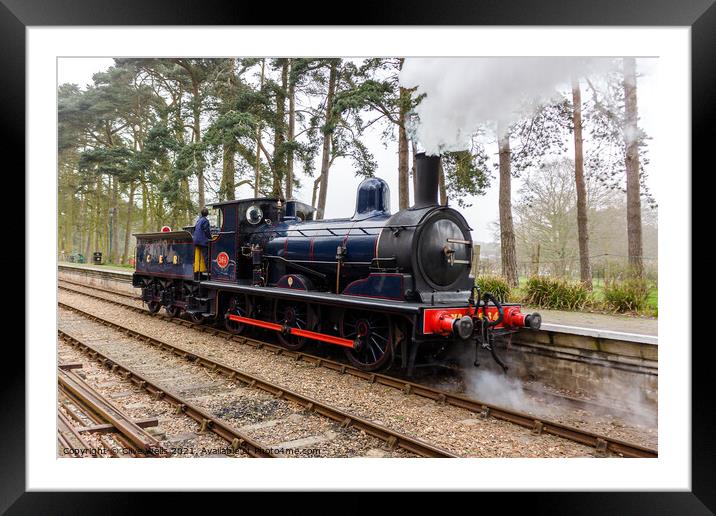 Steam train at Holt Station  Framed Mounted Print by Clive Wells