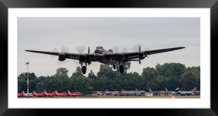 Avro Lancaster Framed Mounted Print by Clive Wells