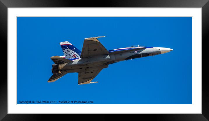 McDonnell Douglas CF-18 of the Canadian Air Force Framed Mounted Print by Clive Wells