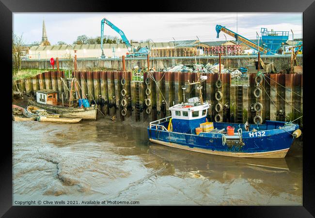 Low tide at Kings Lynn Framed Print by Clive Wells