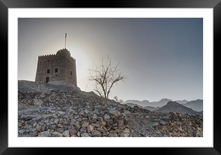 Al Hayl Fort, Fujairah, United Arab Emirates Framed Mounted Print by Sue Hoppe