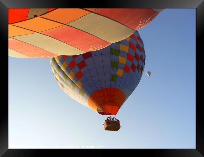 Hot air balloons in Turkey Framed Print by Sue Hoppe