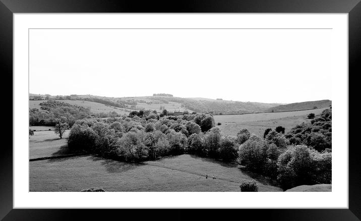 Landscape photo of lake district in Derwent valley Framed Mounted Print by Dinil Davis