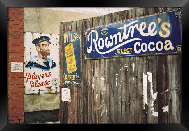 Vintage Signs at Beamish  Framed Print by Jamie Moffat