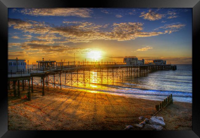 Sunrise at Worthing Pier  Framed Print by Terry May