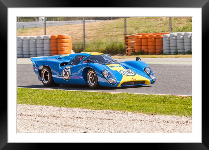 Lola T70 at the Circuit de Catalunya 2017 Framed Mounted Print by Lenscraft Images